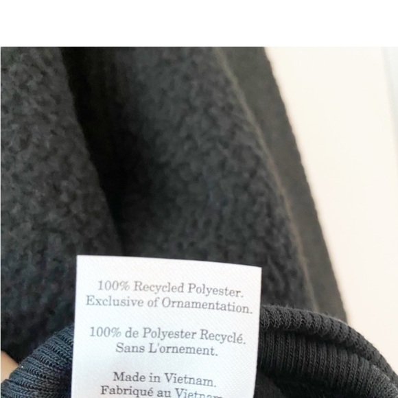 EVERLANE The ReNew Black Fleece Sherpa Crewneck Sweatshirt NWT - Picture 5 of 10